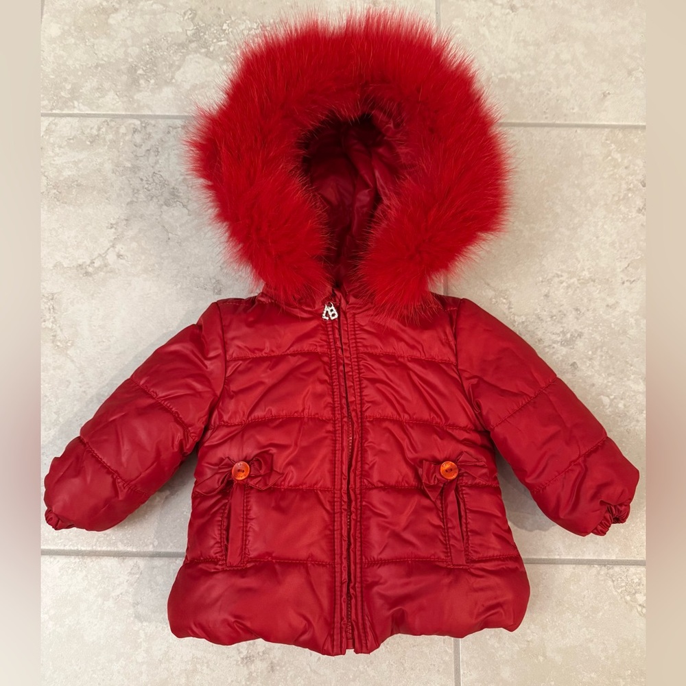 Laura Biagiotti Baby Red puffer Jacket size 6 month